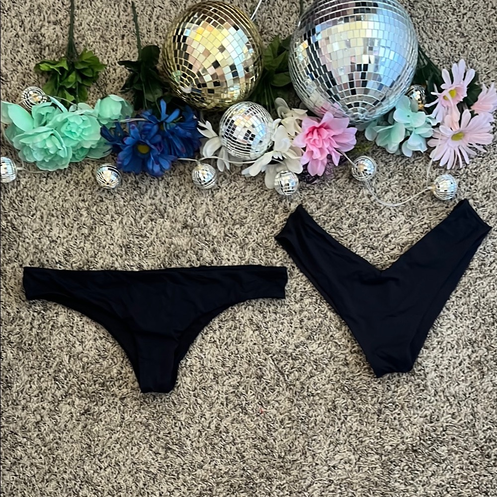 Billabong Black Bikini Bottoms- left bottoms only